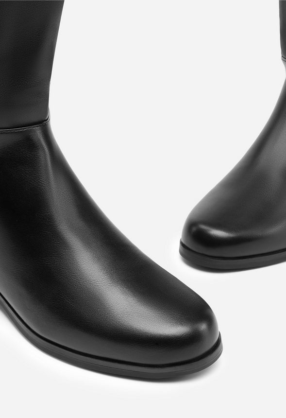 Knee-High Stretchy Suede Boot - Image 6