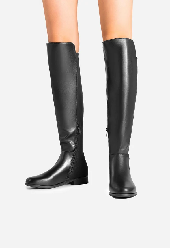 Knee-High Stretchy Suede Boot - Image 7