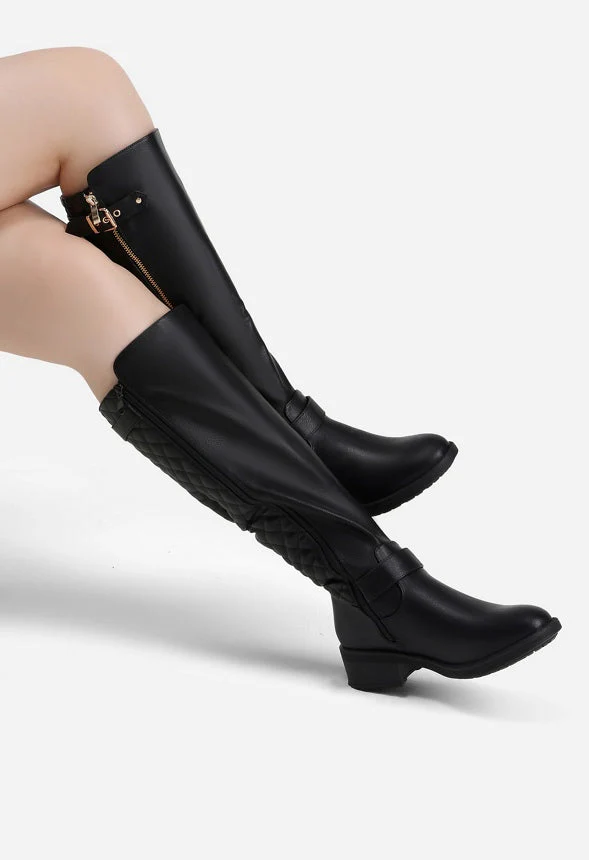 Knee High Winter Boot with Faux Fur - Image 2