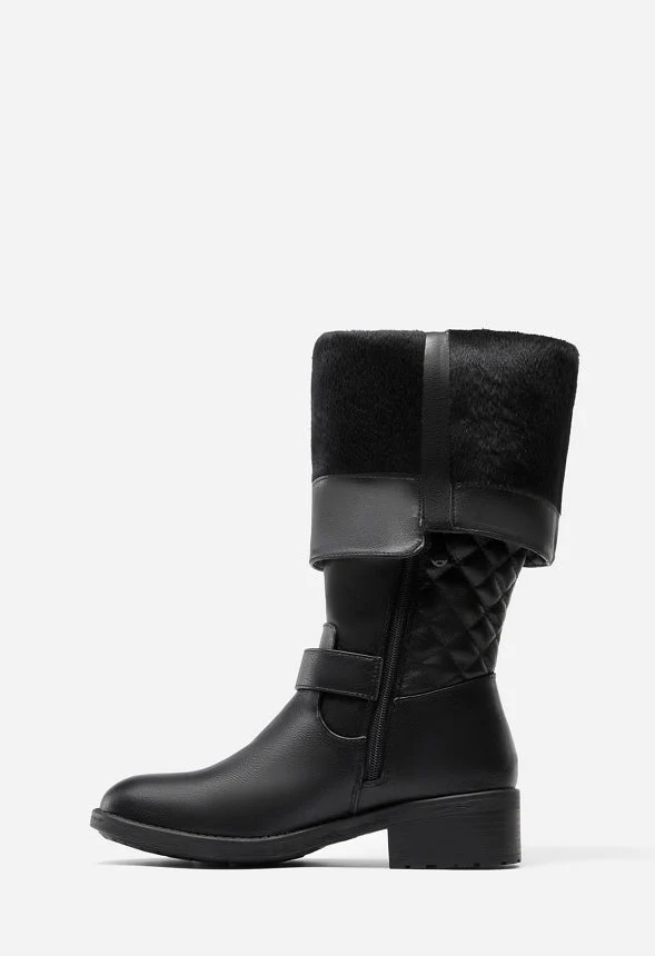 Knee High Winter Boot with Faux Fur - Image 3
