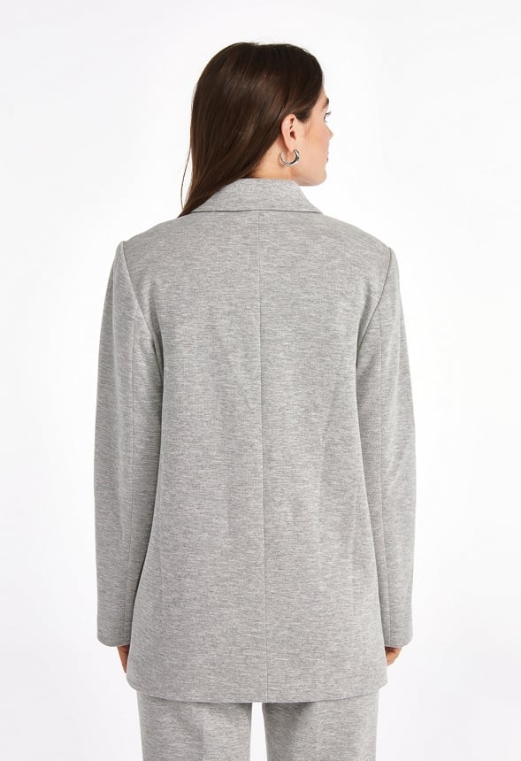 Knit Boyfriend Twill Blazer - Image 3