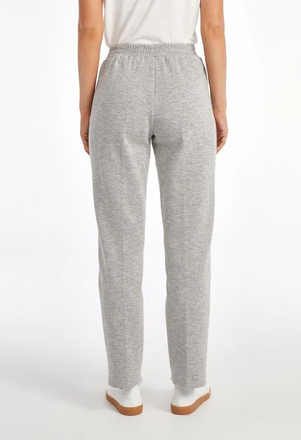 Knit Pintuck Tapered Trousers - Image 2
