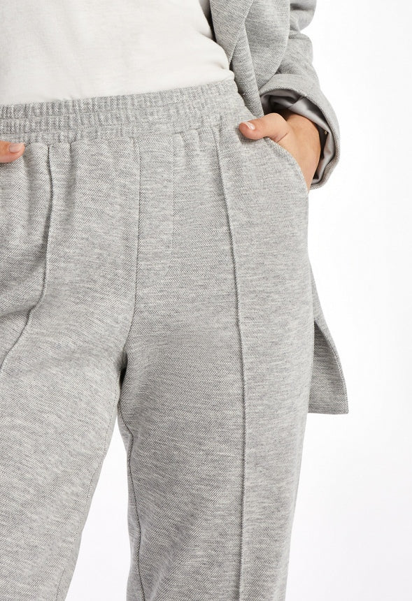 Knit Pintuck Tapered Trousers - Image 3