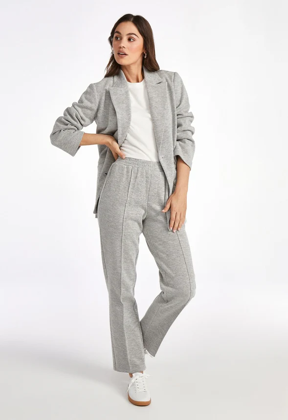 Knit Pintuck Tapered Trousers - Image 4