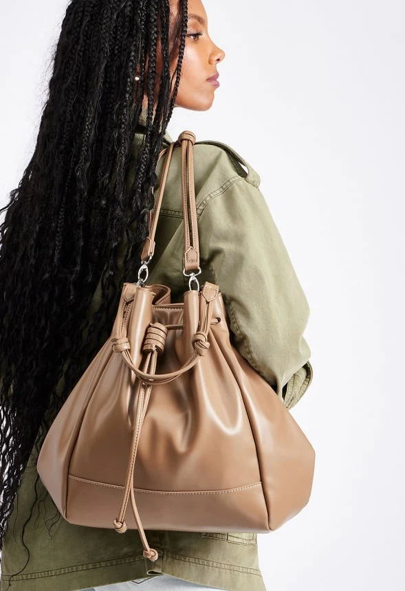 Knotted Drawstring Bookbag - Image 2