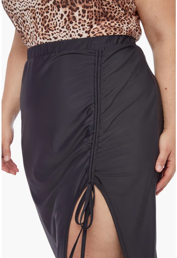 Knotted Front Slit Maxi Skirt - Image 4