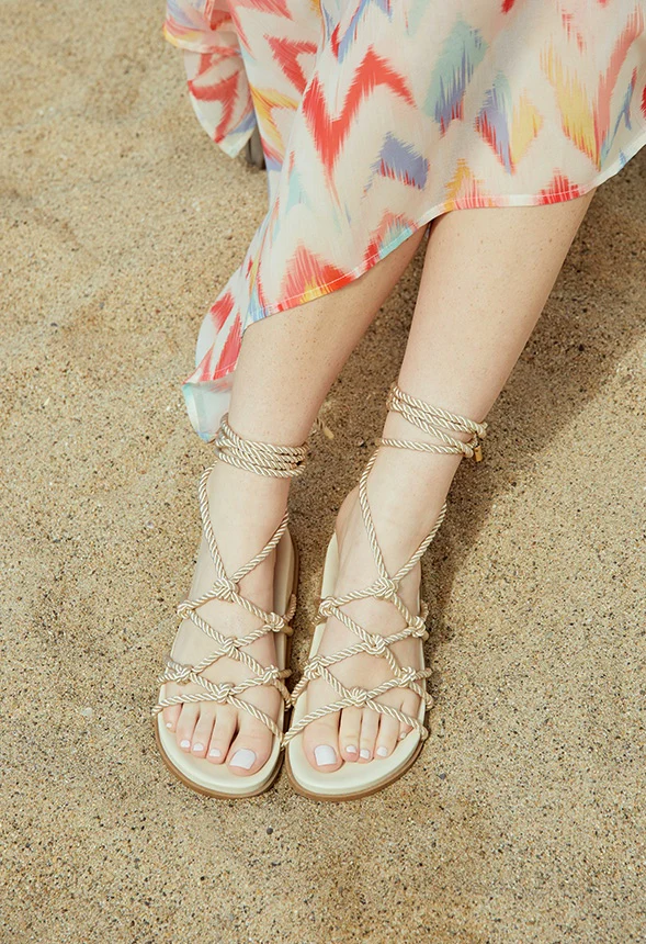 Knotty Ankle Wrap Gladiator Sandal - Image 2