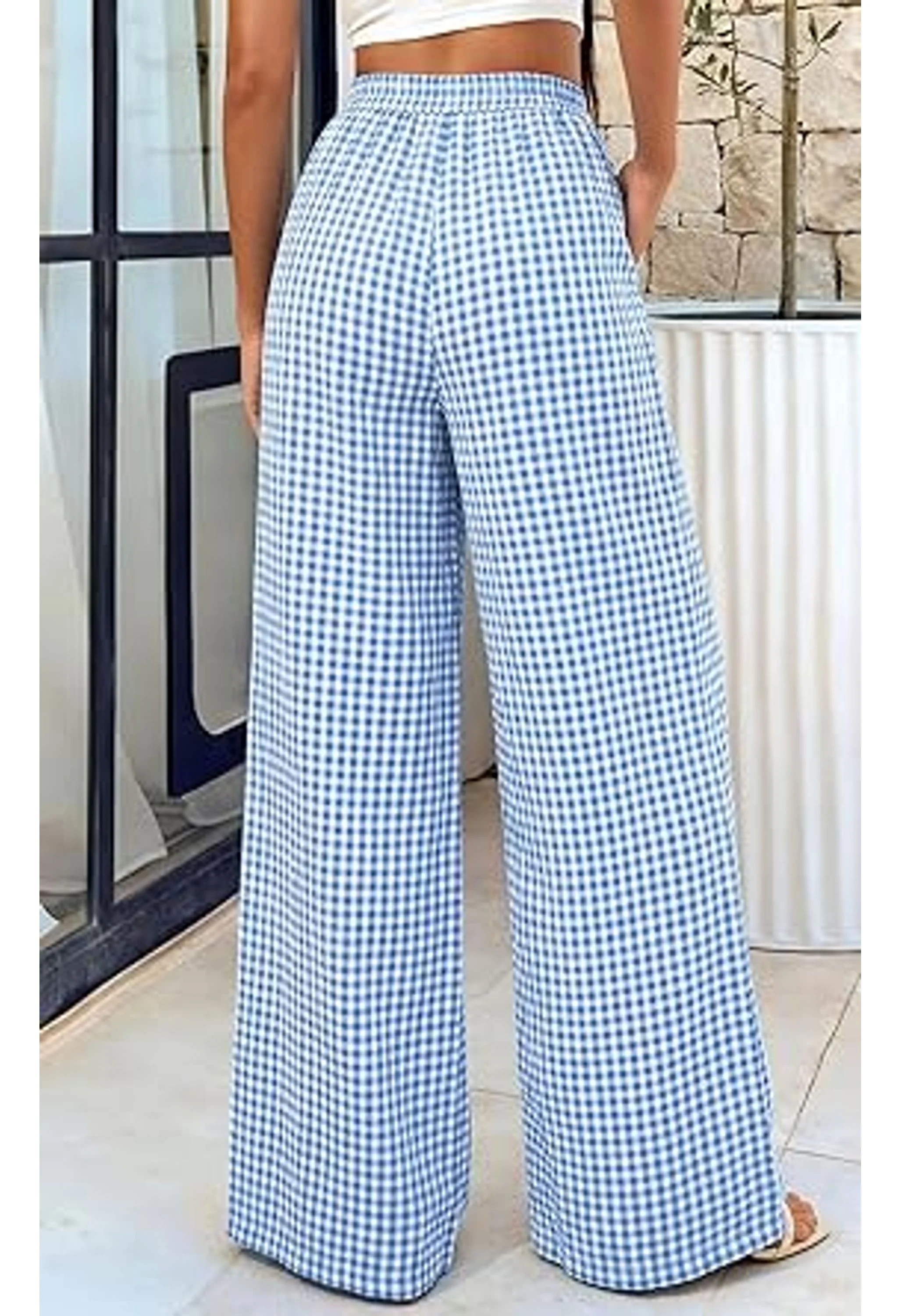 Women's Lightweight Floral Wide Pants - Image 3