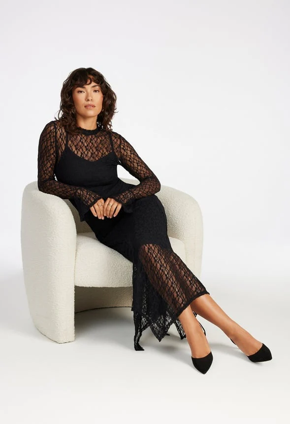 Lace Maxi Dress - Image 4