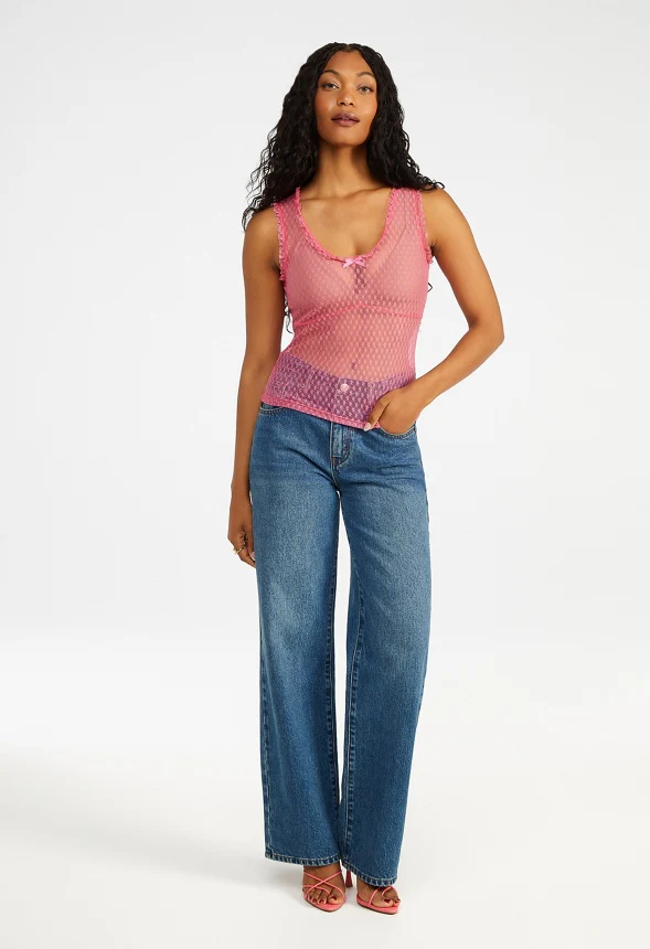 Lace Tie Front Tank - Image 4