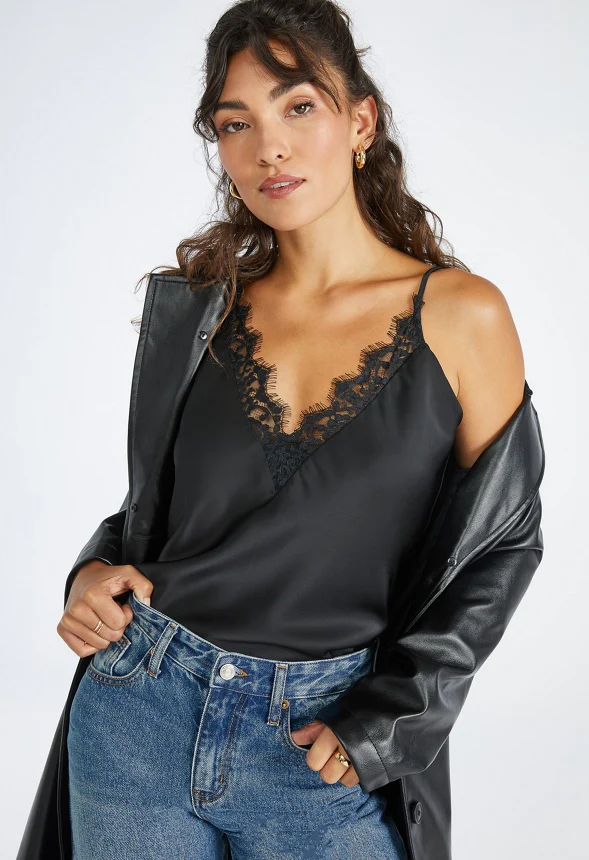 Lace Trim Cami Top - Image 4