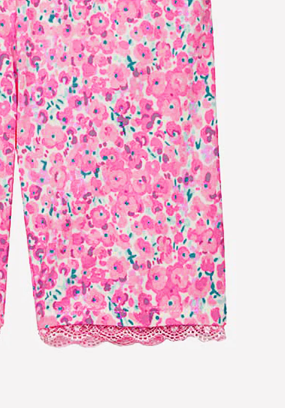 Lace Trim Floral Bike Short - Image 2