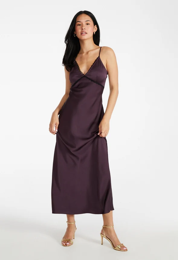 Lace Trim Maxi Slip Dress - Image 4