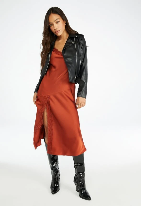 Lace Trim Slip Dress - Image 5