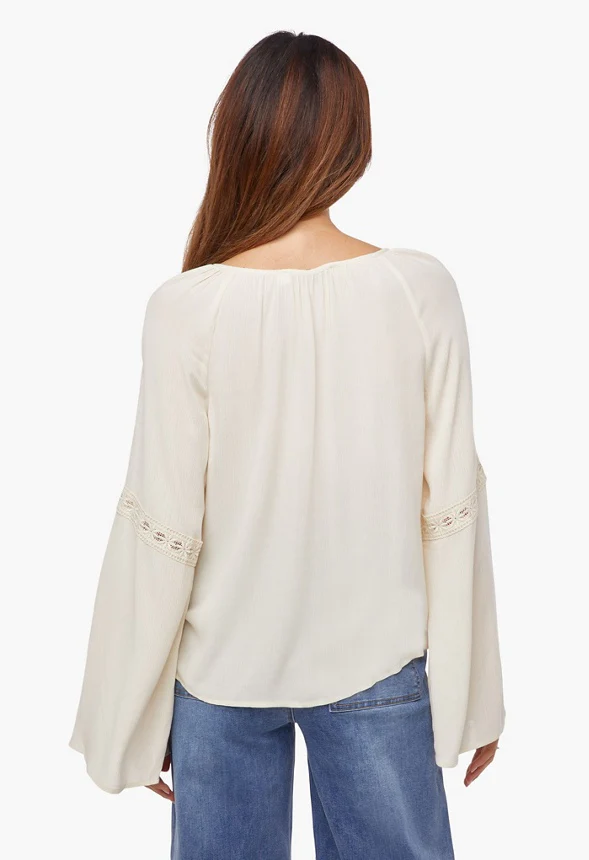 Lace Up Blouse - Image 2