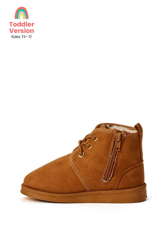 Lace Up Fuzzy Boot - Image 3
