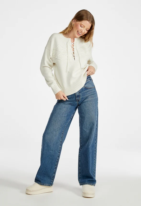 Lace Up Sweater - Image 4