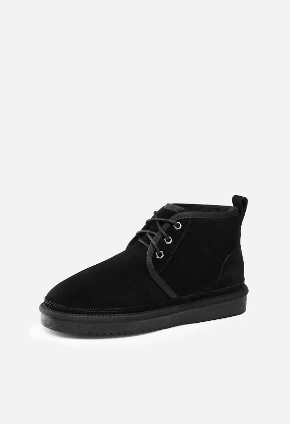 Lace-Up Warm Suede Bootie - Image 3