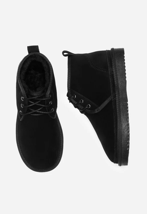 Lace-Up Warm Suede Bootie - Image 4