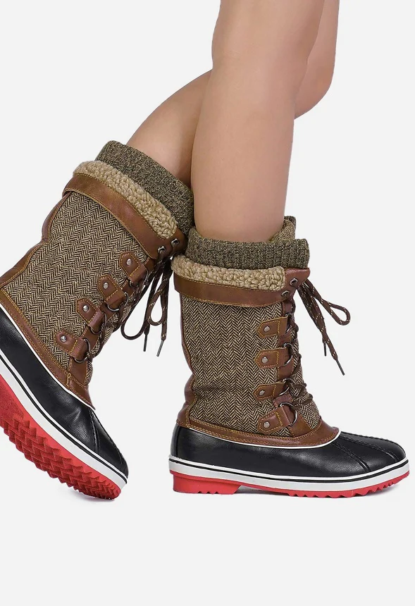 Lace Up Winter Fur Snow Boot - Image 2