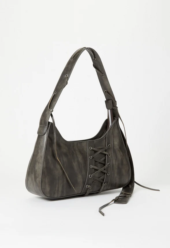 Laced-Up Detail Shoulder Bag - Image 4