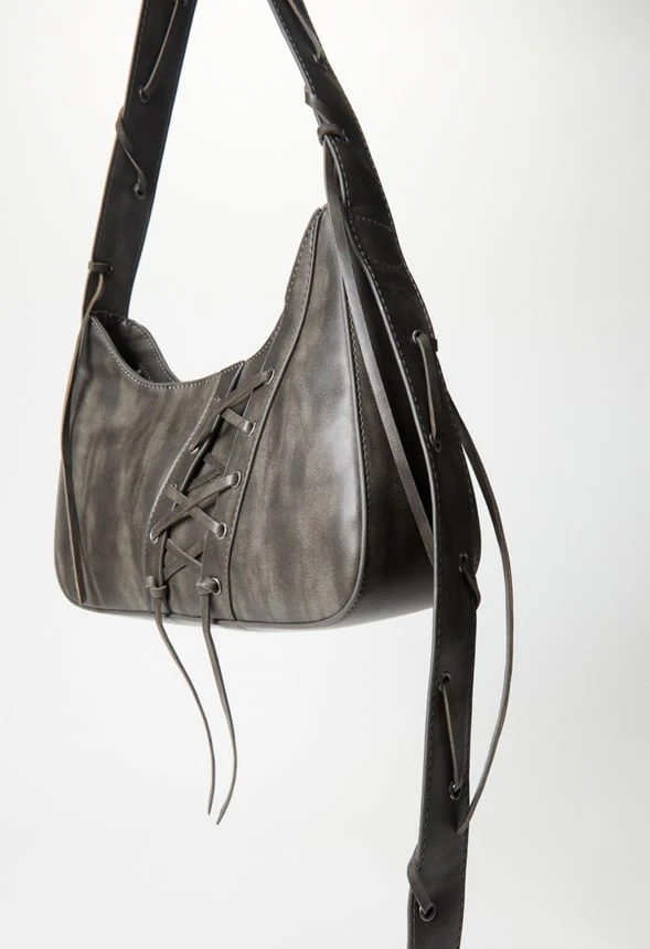 Laced-Up Detail Shoulder Bag - Image 5