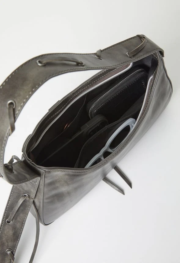Laced-Up Detail Shoulder Bag - Image 6