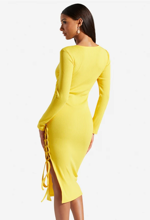 Lacing Up Midi Dress - Image 2