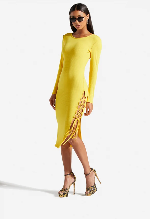Lacing Up Midi Dress - Image 4