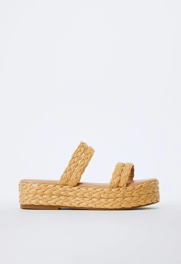 Lana Raffia Flat Sandal - Image 3