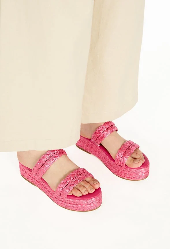 Lana Raffia Flat Sandal - Image 2