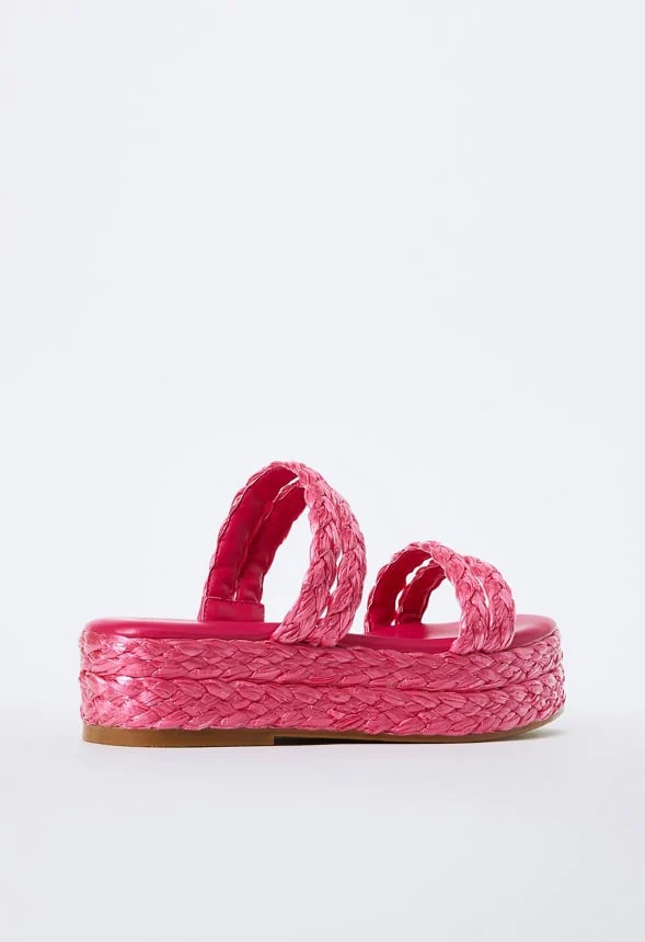 Lana Raffia Flat Sandal - Image 4