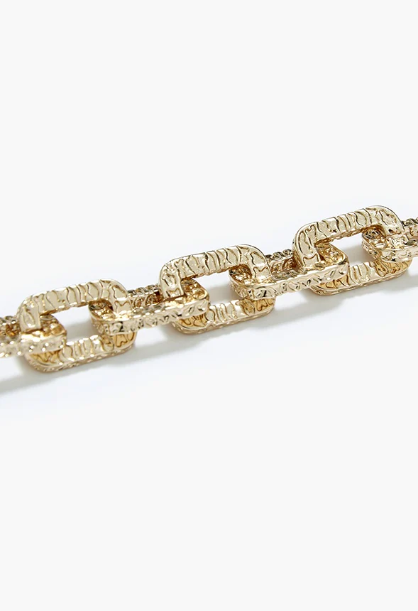 Lana Textured Oval Link Necklace - Image 2
