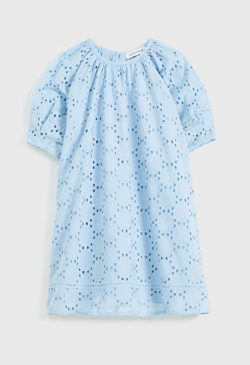 Lantern Sleeve A-Line Mini Dress - Image 4