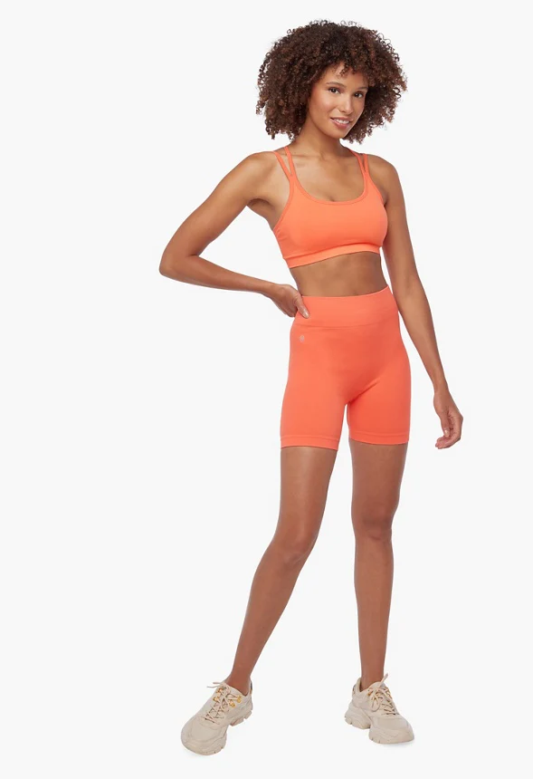 Lattice Back Seamless Sports Bra - Image 3