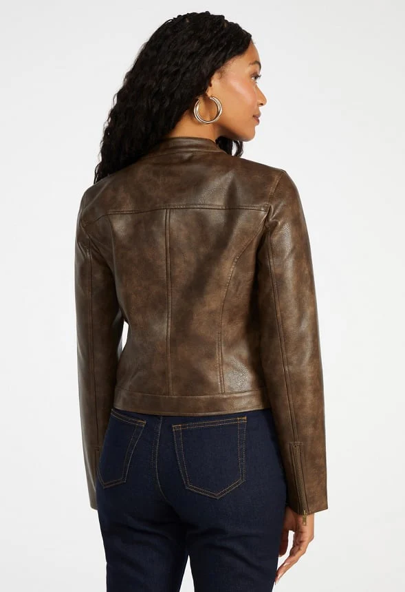 Leather Moto Jacket - Image 2