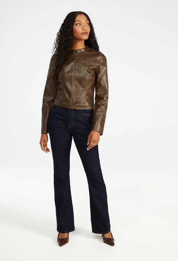 Leather Moto Jacket - Image 5