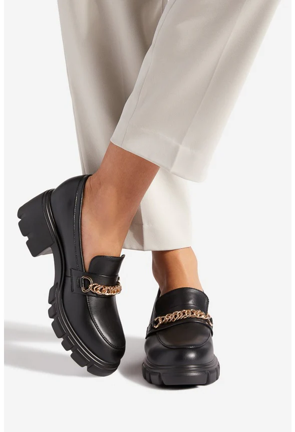 Leli Chain Detail Lug Sole Loafer - Image 2