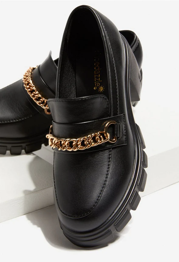 Leli Chain Detail Lug Sole Loafer - Image 5