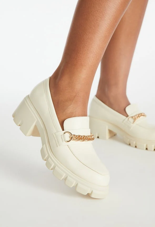 Leli Chain Detail Lug Sole Loafer - Image 2