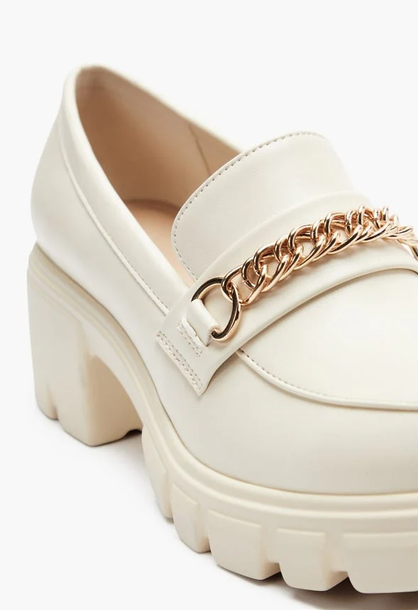 Leli Chain Detail Lug Sole Loafer - Image 6