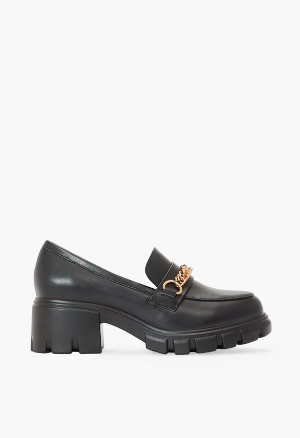 Leli Chain Detail Lug Sole Loafer - Image 3
