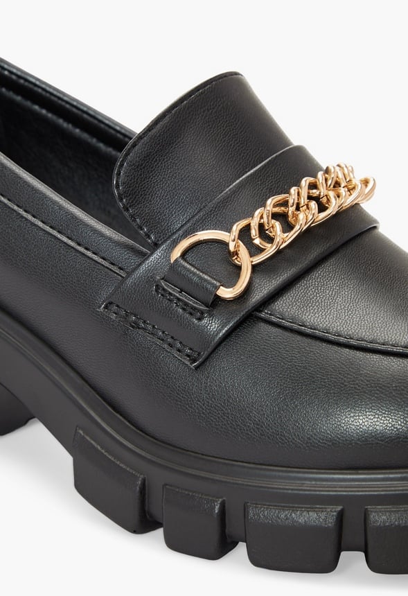 Leli Chain Detail Lug Sole Loafer - Image 6