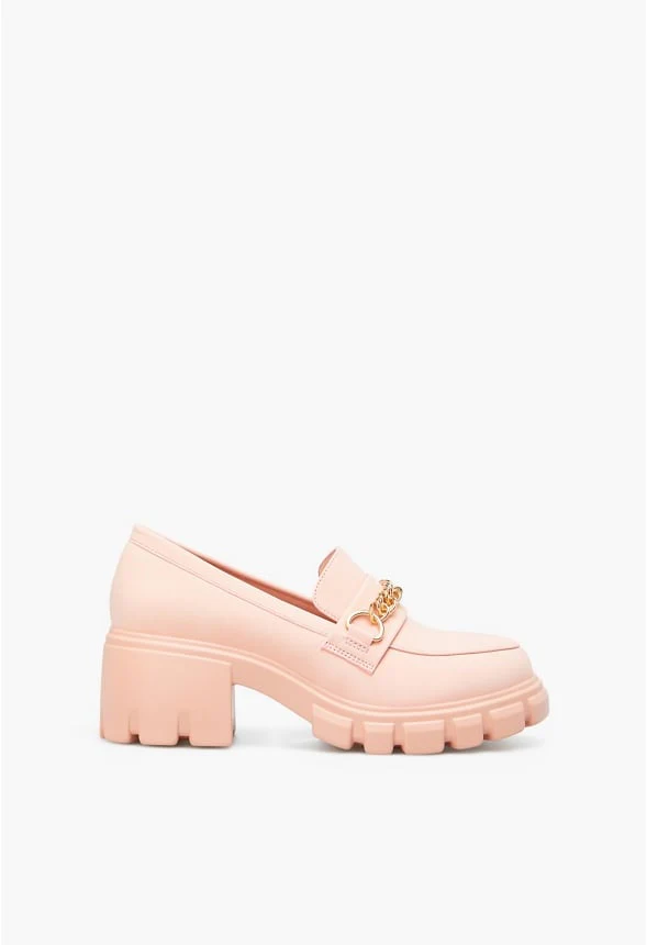 Leli Chain Detail Lug Sole Loafer - Image 3