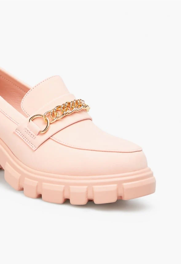 Leli Chain Detail Lug Sole Loafer - Image 5