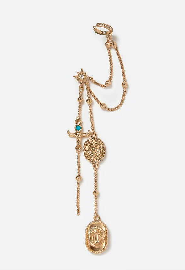 Lena Linked Rodeo Motifs Drop Earrings - Image 2