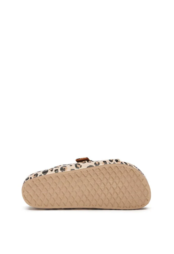 Leopard Rubber Buckle Slide Sandal - Image 7
