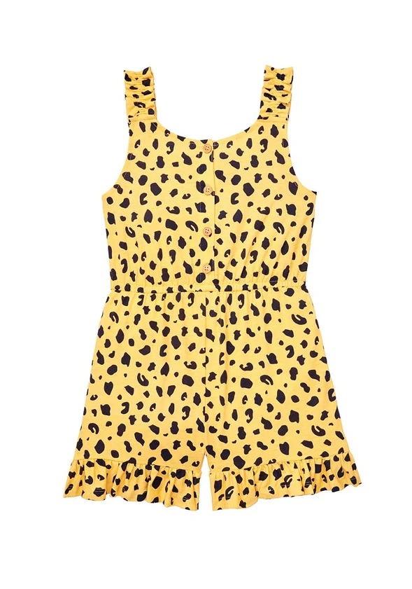 Leopard Ruffle Strap Romper - Image 2