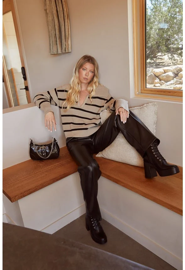 Letty Block Heeled Lace-Up Bootie - Image 9