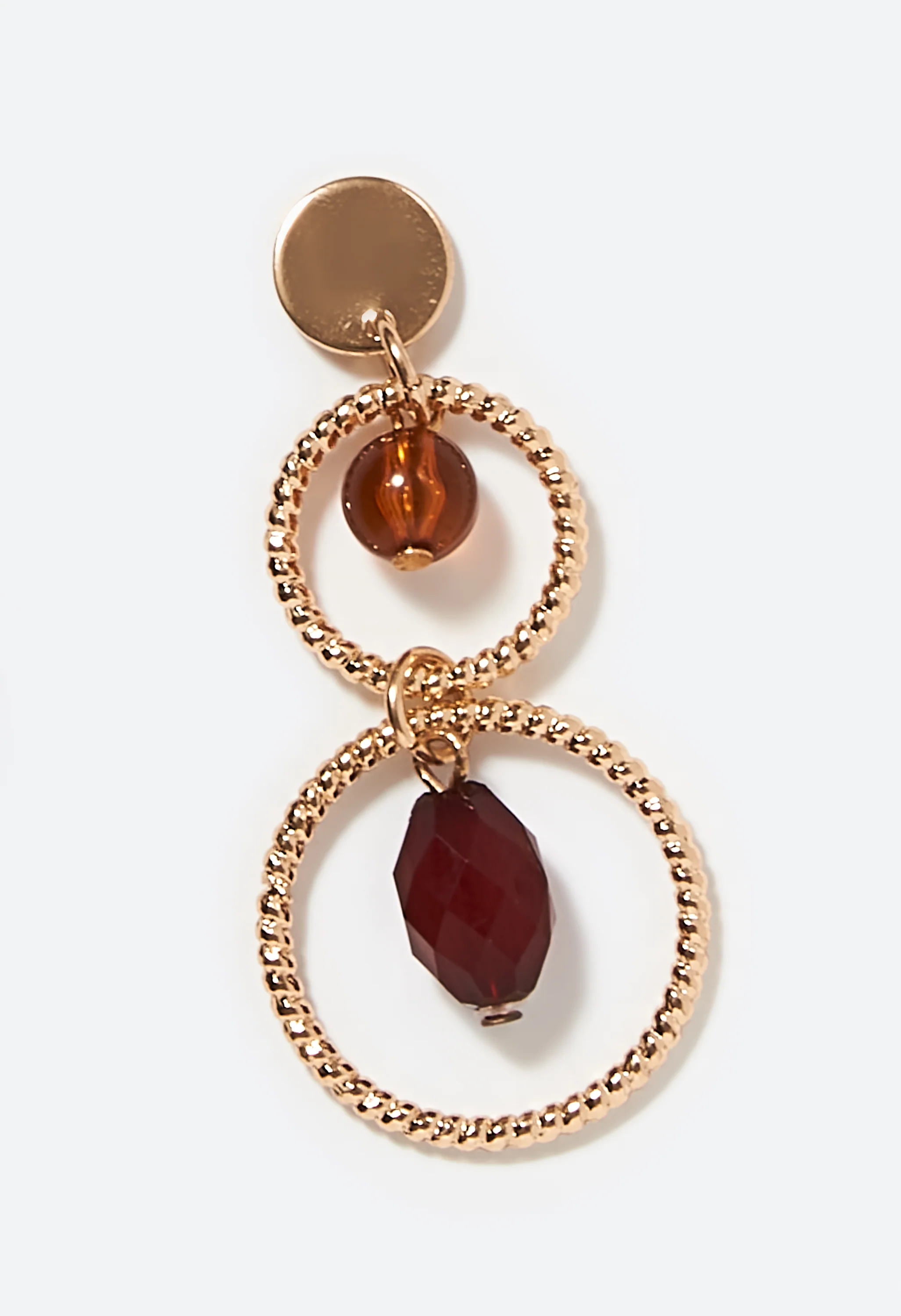 Lia Linked Rings and Beads Dangle Earrings - Image 3